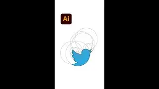 Twitter Logo with Golden Ratio Design - Illustrator #shorts - Design.lk