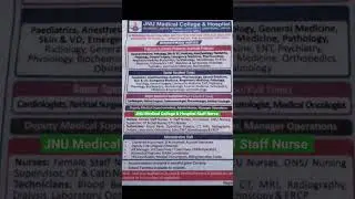 Staff Nurse Vacancy in JNU medical College & hospital Jaipur #shorts #staffnurse #viral #trending