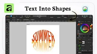 Как преобразовать текст в фигуры в Affinity Designer