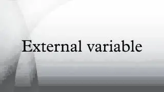 External variable