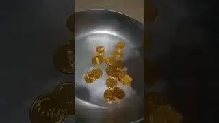 ASMR📢🍫 SATISFYING NATURAL SOUNDS EFFECT MONEY GOLD CHOCOLATE 🍫#asmr #short #viral chocolate
