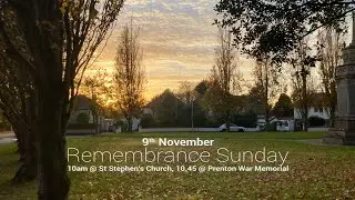 Join us for Remembrance Sunday at St Stephen's Church & Prenton War Memorial, Sunday 9th Nov 2025
