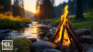 You're in a Spring Forest, Fire Crackling Beside a Stream as Nature Breathes Around You (Relaxation)
