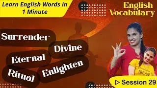 Learn 5 English Spiritual Vocabulary Words in 1 Minute | Session 29 | Hindi [English Vocabulary]