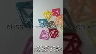 Resin Diamond - This wholesale charm option is available on blissfulevolutions.com #charms