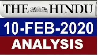 The Hindu News Analysis10-Feburary-2020 by Mokshika Ma'am | Plus Pramesh eLib
