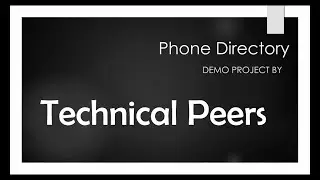 Online Phone Directory Project using PHP and MySQL (free) | Technical Peers