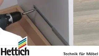 Mounting of ball-bearing partial extension runners for 17mm: Do-It-Yourself with Hettich
