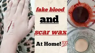 how to make scar wax & fake blood at home for beginners! #sfxmakeup #fakeblood #scarwax