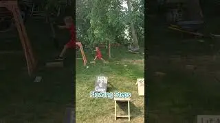 Backyard Ninja Warrior Course 💪  Balance Edition ⚖️ #ninjawarrior #imagination #randomstuff