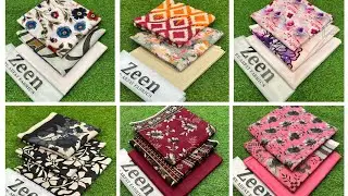 ZEEN Lawn 3PC🌹 Print Lawn Shirt 🌹Print Lawn Trouser🌹Print Lawn Voil Dupata🌹