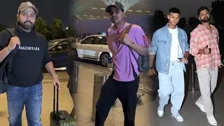 Indian Cricket Team Spotted at Mumbai Airport | Rohit Sharma, Shubman Gill, Yashasvi & Shreyas Iyer