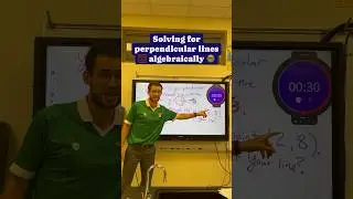 Solving the y-intercept of a perpendicular line using algebra