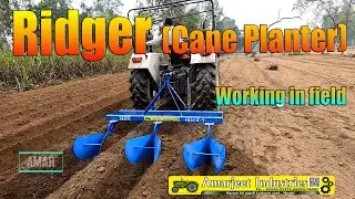 Ridger Cane planter working in fields | 2022  (Amar Hardoi) #ridger #agriculture #farming