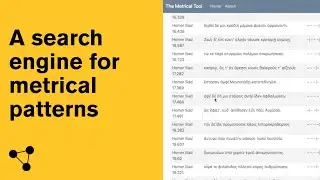 Digital Humanities Virtual Hour: A Metrical Search Engine for Poetry in Ancient Greek