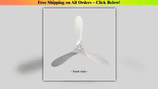42 52 60 Inch Ceiling Fan Industrial Vintage ABS Ventilator No Light Remote Control for Office