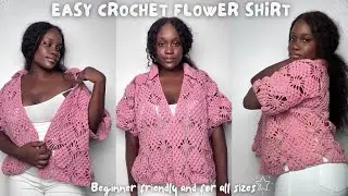 How to Crochet a Summer Flower Mesh Shirt | Easy Pattern + Custom Fit for Any Size (UNISEX)