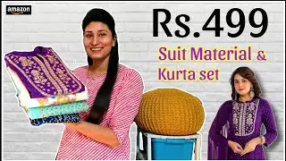 SUIT MATERIAL HAUL ✨| KURTA SETS ✨| AMAZON HAUL ✨| COTTON | RAYON | FESTIVE WEAR ✨| ANKITA  #amazon