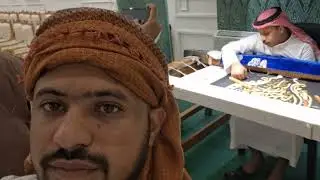 Gold silver artist works on #kaaba Sudiya Arabia makkah museum Kiswa Factory 