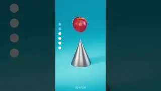 Soft Apple vs Steel Cone &ndash; Satisfying Squash Test 🍎🧽🪨#cinema4d #blender #softbody #3danimation