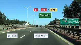 🇵🇱 DK8 + DK65 + DW678 Białystok: przejazd przez miasto (2x)