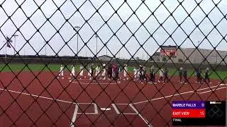 High School Softball - Marble Falls Lady Mustangs vs East View Patriots - 4/19/2022