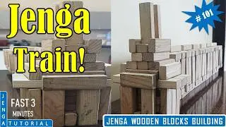 Jenga Tutorial #101 &ndash; Wooden Blocks Train 2 (Easy & Amazing Build) #jenga #buildingblocks
