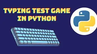 How to make a Typing Test game with Pygame In Python || 