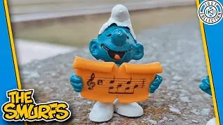 Vintage 1978 Schleich Singer Smurf Minifigure | Classic Smurfs Collection