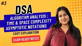 Part 3: Algorithm & Algorithm Analysis | Time and Space Complexity + Asymptotic Notations | DSA