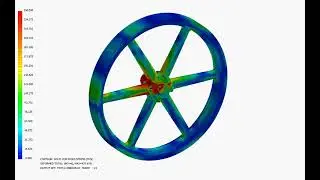FEA of vacuum pump flywheel