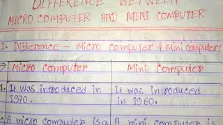 Difference between micro computer and mini computer in hindi|micro computer vs mini computer