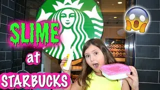MAKING SLIME WITH AIR FRESHENER AT STARBUCKS! OMG!😱~ Slime In Public Challenge | Sedona Fun Kids TV
