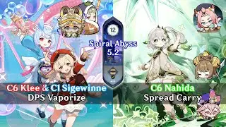 (C6&C1) Klee Sigewinne DPS & C6 Nahida Spread | Spiral Abyss 5.2 | Genshin Impact | DITUSI