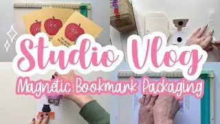 Studio Vlog 36 ✿ Updating my Magnetic Bookmark Packaging & Restocking Products ✿ Packing Orders