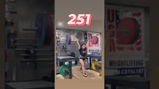 Lily puts 251 overhead twice! #olympiclifts #strength #girlpower #strength