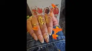 Happy 1st day of fall y'all!  🍂Order custom nails at IG:pressed.byaj#pressedbyaj #fyp  #fallnails