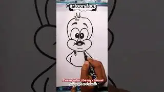 How To Draw Duck Cartoon face.  #short #art #cartoon #viral #cartoonart #cartoondrawing #drawing