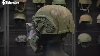 Helmetbro NIJ IV MICH Tactical Ballistic Helmet With Bulletproof Glass Face Shield And Chin Guard