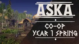 ASKA Co-Op Finding the BEST Base Location | Year 1 - Spring | Two Players |