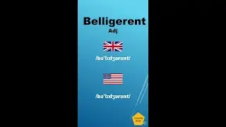 Belligerent meaning pronunciation and synonyms #Shorts