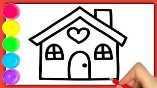 Sweet home drawing for beginners, home drawing easy, how to draw, ghar ki painting