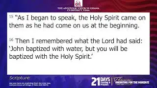 2026 JANUARY 21 DAYS FASTING & PRAYERS || DAY 11 SCRIPTURE READING