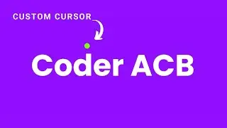 Custom cursor Design| HTML CSS | It will create Best impression on your website for users.