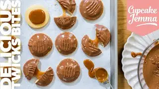 Twix Bites: Bitesized millionaires shortbread recipe | Cupcake Jemma