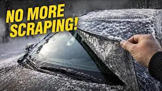 Keep Snow Off Your Windshield with this Magnetic Cover