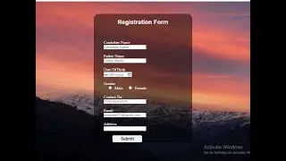 How to create a simple registration form using HTML & CSS |WebMaster