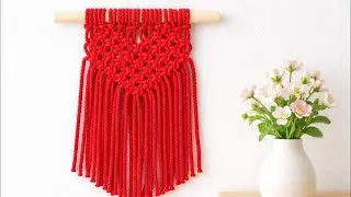 Macrame Pattern Tutorial - Macrame Heart Wall Hanging | Valentine&rsquo;s Day Gift