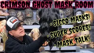 Crimson Ghost Mask Room ~ Amazing New Scores DEATH STUDIOS • SICCO HORROR MASKS • MASK TALK !