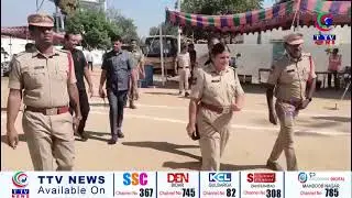 Mahbubnagar SP D. Janaki Conducts Surprise Inspections During 3rd Phase of Gram Panchayat Elections.